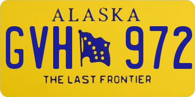 AK license plate GVH972