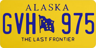 AK license plate GVH975