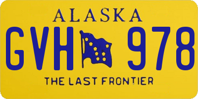 AK license plate GVH978