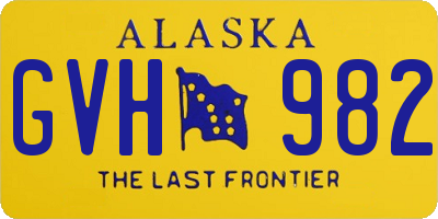 AK license plate GVH982