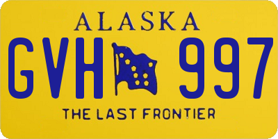 AK license plate GVH997