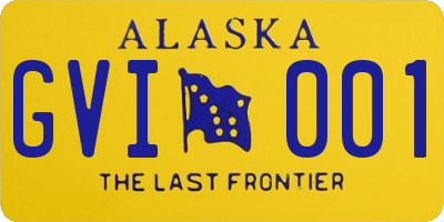 AK license plate GVI001