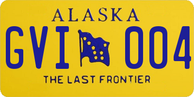 AK license plate GVI004