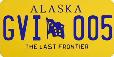 AK license plate GVI005