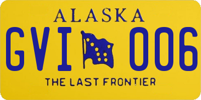 AK license plate GVI006