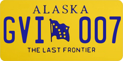 AK license plate GVI007