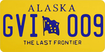 AK license plate GVI009