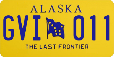 AK license plate GVI011