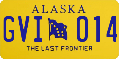 AK license plate GVI014