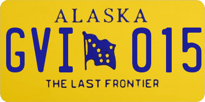 AK license plate GVI015