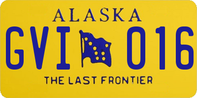 AK license plate GVI016