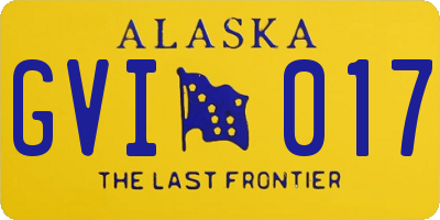 AK license plate GVI017