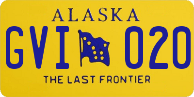 AK license plate GVI020