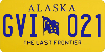 AK license plate GVI021