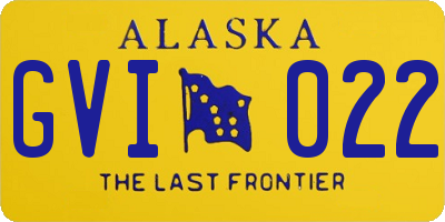 AK license plate GVI022