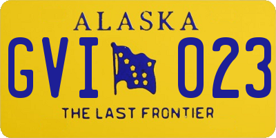 AK license plate GVI023