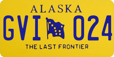 AK license plate GVI024