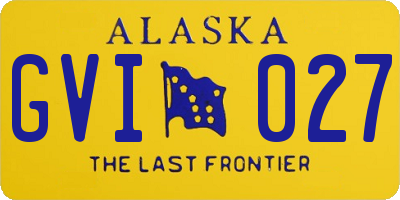 AK license plate GVI027