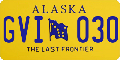 AK license plate GVI030