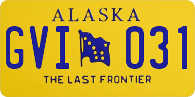 AK license plate GVI031