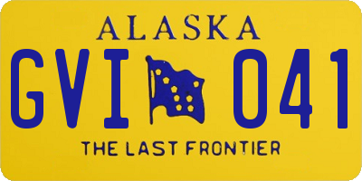 AK license plate GVI041