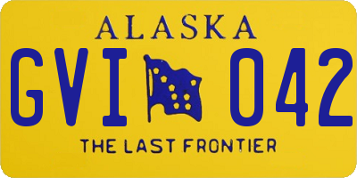 AK license plate GVI042