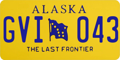 AK license plate GVI043