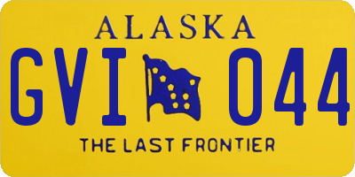 AK license plate GVI044