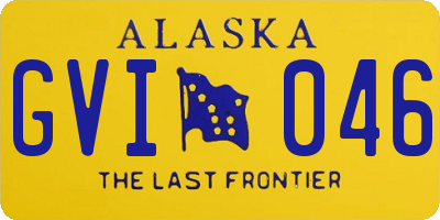 AK license plate GVI046