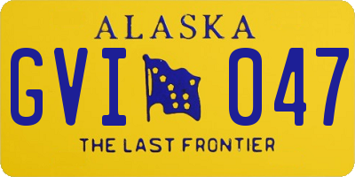 AK license plate GVI047