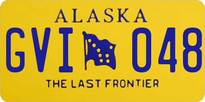 AK license plate GVI048