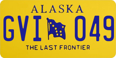 AK license plate GVI049