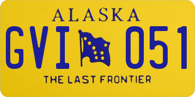 AK license plate GVI051