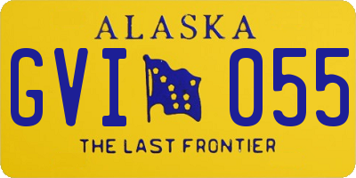 AK license plate GVI055