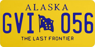 AK license plate GVI056