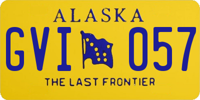 AK license plate GVI057