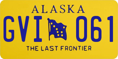 AK license plate GVI061