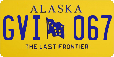 AK license plate GVI067