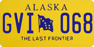 AK license plate GVI068