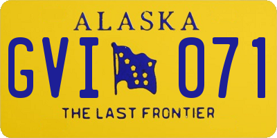 AK license plate GVI071