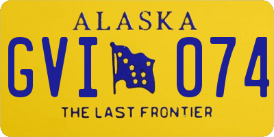 AK license plate GVI074