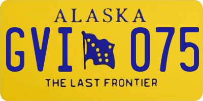 AK license plate GVI075