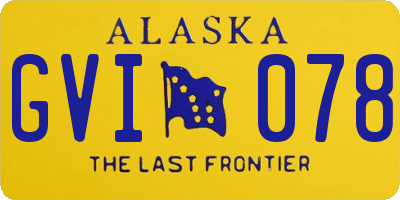 AK license plate GVI078