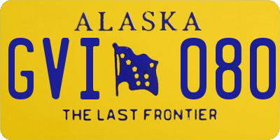 AK license plate GVI080