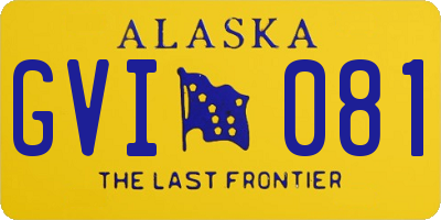 AK license plate GVI081