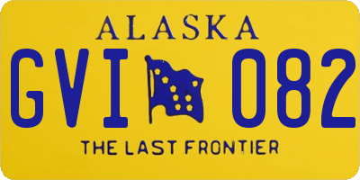 AK license plate GVI082