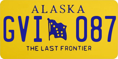 AK license plate GVI087