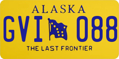 AK license plate GVI088