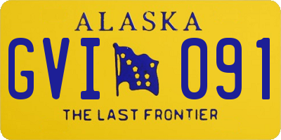 AK license plate GVI091