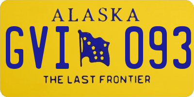 AK license plate GVI093